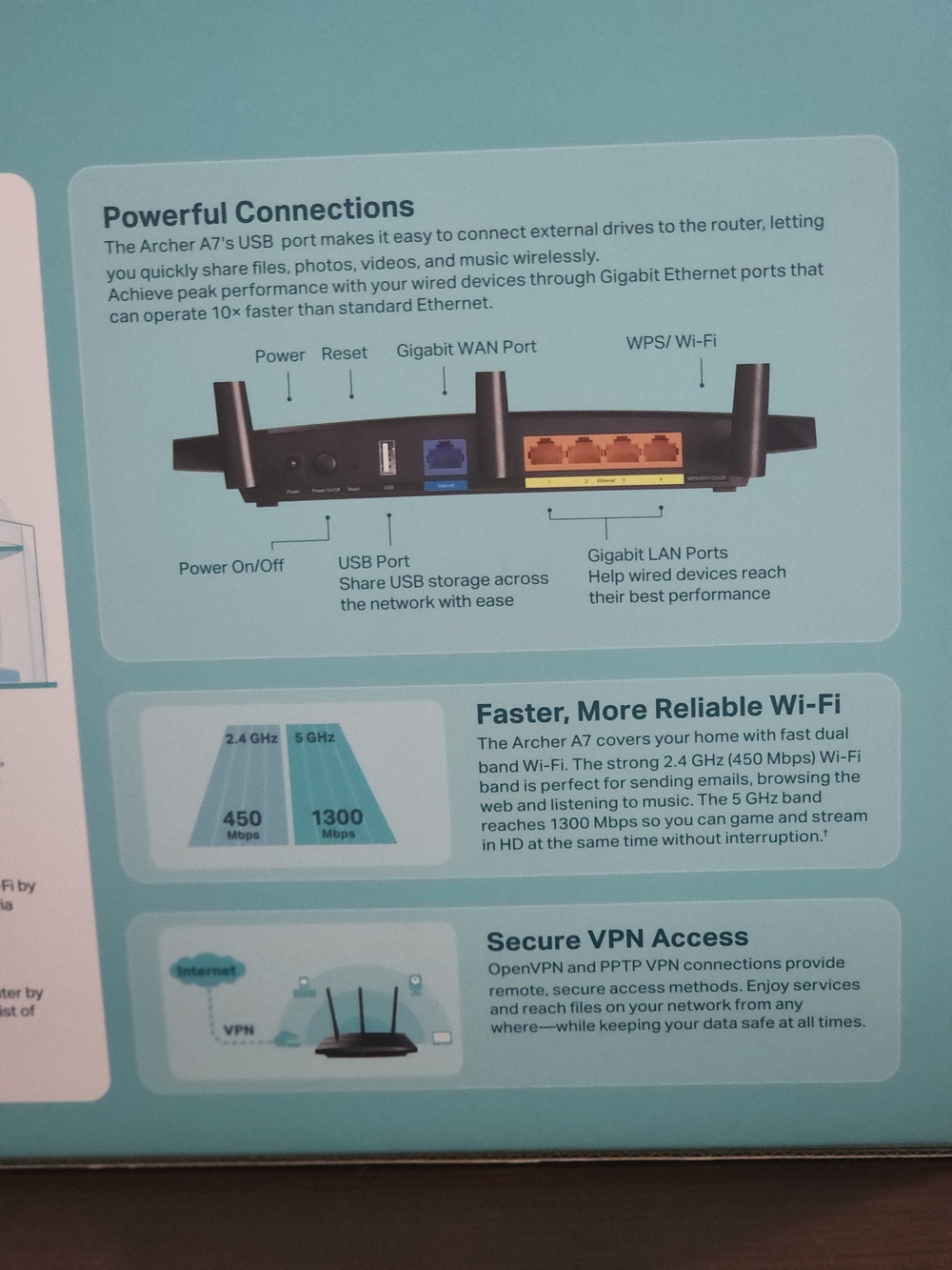 TP-Link AC1750 Mesh Wi-Fi Router Archer A7 - Black - Picture 9 of 12
